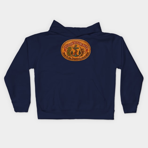 Anchor Steam Beer Sanfrancisco Kids Hoodie by Midcenturydave